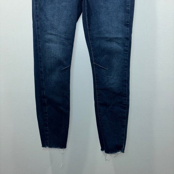 Free People Miles Away High Rise Skinny Jeans |Size 29 Raw Hem Dark Wash Stretch - Picture 10 of 14